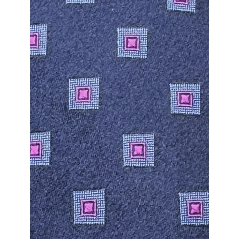 Michael Kors Tie Jacquard‎ Navy Pink Square 58